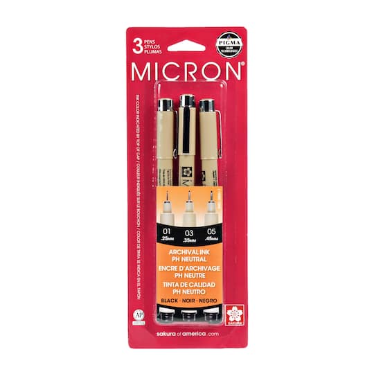 12 Packs: 3 ct. (36 total) Pigma® Micron™ Fine Line Black Pens